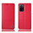 Coque Portefeuille Livre Cuir Etui Clapet H11P pour Oppo A55 5G Rouge