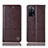 Coque Portefeuille Livre Cuir Etui Clapet H11P pour Oppo A56 5G Marron