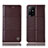 Coque Portefeuille Livre Cuir Etui Clapet H11P pour Oppo A95 5G Marron