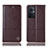 Coque Portefeuille Livre Cuir Etui Clapet H11P pour Oppo F21 Pro 5G Marron