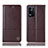 Coque Portefeuille Livre Cuir Etui Clapet H11P pour Oppo K9X 5G Marron