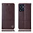 Coque Portefeuille Livre Cuir Etui Clapet H11P pour Oppo Reno7 SE 5G Marron