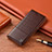 Coque Portefeuille Livre Cuir Etui Clapet H11P pour Realme C21Y Marron