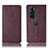 Coque Portefeuille Livre Cuir Etui Clapet H15P pour Motorola Moto Edge 30 Pro 5G Vin Rouge