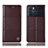 Coque Portefeuille Livre Cuir Etui Clapet H15P pour Oppo K9 Pro 5G Marron