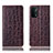 Coque Portefeuille Livre Cuir Etui Clapet H16P pour Oppo A54 5G Marron