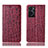 Coque Portefeuille Livre Cuir Etui Clapet H16P pour Oppo A76 Rouge
