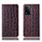 Coque Portefeuille Livre Cuir Etui Clapet H16P pour Oppo A93s 5G Marron