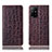 Coque Portefeuille Livre Cuir Etui Clapet H16P pour Oppo A94 5G Marron