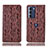 Coque Portefeuille Livre Cuir Etui Clapet H17P pour Motorola Moto Edge S30 5G Marron