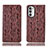 Coque Portefeuille Livre Cuir Etui Clapet H17P pour Motorola Moto G71s 5G Marron