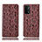 Coque Portefeuille Livre Cuir Etui Clapet H17P pour OnePlus Nord N200 5G Marron