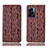 Coque Portefeuille Livre Cuir Etui Clapet H17P pour OnePlus Nord N300 5G Marron