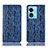 Coque Portefeuille Livre Cuir Etui Clapet H17P pour Oppo A58 4G Bleu