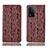 Coque Portefeuille Livre Cuir Etui Clapet H17P pour Oppo A93s 5G Marron