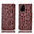 Coque Portefeuille Livre Cuir Etui Clapet H17P pour Oppo A94 5G Marron