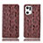 Coque Portefeuille Livre Cuir Etui Clapet H17P pour Oppo Find X5 Pro 5G Marron