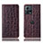 Coque Portefeuille Livre Cuir Etui Clapet H18P pour Motorola Moto Edge 30 Fusion 5G Marron