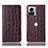 Coque Portefeuille Livre Cuir Etui Clapet H18P pour Motorola Moto Edge 30 Ultra 5G Marron