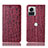 Coque Portefeuille Livre Cuir Etui Clapet H18P pour Motorola Moto Edge X30 Pro 5G Rouge