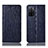 Coque Portefeuille Livre Cuir Etui Clapet H18P pour Oppo A55S 5G Bleu