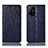 Coque Portefeuille Livre Cuir Etui Clapet H18P pour Oppo F19 Pro+ Plus 5G Bleu