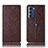 Coque Portefeuille Livre Cuir Etui Clapet H19P pour Motorola Moto Edge S30 5G Marron