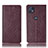 Coque Portefeuille Livre Cuir Etui Clapet H19P pour Motorola Moto G50 5G Vin Rouge