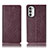 Coque Portefeuille Livre Cuir Etui Clapet H19P pour Motorola Moto G71s 5G Vin Rouge