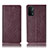 Coque Portefeuille Livre Cuir Etui Clapet H19P pour OnePlus Nord N200 5G Vin Rouge