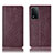 Coque Portefeuille Livre Cuir Etui Clapet H19P pour Oppo A93s 5G Vin Rouge