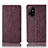 Coque Portefeuille Livre Cuir Etui Clapet H19P pour Oppo A95 5G Vin Rouge