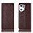 Coque Portefeuille Livre Cuir Etui Clapet H19P pour Oppo Find X5 Pro 5G Marron