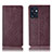 Coque Portefeuille Livre Cuir Etui Clapet H19P pour Oppo Reno7 SE 5G Vin Rouge