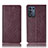 Coque Portefeuille Livre Cuir Etui Clapet H19P pour Realme Q3s 5G Vin Rouge