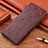 Coque Portefeuille Livre Cuir Etui Clapet H19P pour Sony Xperia 10 IV SOG07 Vin Rouge