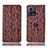 Coque Portefeuille Livre Cuir Etui Clapet H20P pour Motorola Moto Edge S30 Pro 5G Marron