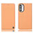 Coque Portefeuille Livre Cuir Etui Clapet H21P pour Motorola Moto Edge (2022) 5G Orange