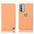 Coque Portefeuille Livre Cuir Etui Clapet H21P pour Motorola Moto G31 Orange