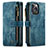 Coque Portefeuille Livre Cuir Etui Clapet H27 pour Apple iPhone 13 Pro Bleu