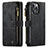 Coque Portefeuille Livre Cuir Etui Clapet H27 pour Apple iPhone 13 Pro Noir