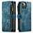 Coque Portefeuille Livre Cuir Etui Clapet H28 pour Apple iPhone 13 Bleu