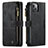 Coque Portefeuille Livre Cuir Etui Clapet H28 pour Apple iPhone 13 Noir