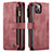 Coque Portefeuille Livre Cuir Etui Clapet H28 pour Apple iPhone 13 Rouge