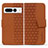 Coque Portefeuille Livre Cuir Etui Clapet HF1 pour Google Pixel 7 Pro 5G Marron