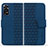 Coque Portefeuille Livre Cuir Etui Clapet HF1 pour Xiaomi Redmi Note 11 Pro 4G Bleu