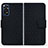 Coque Portefeuille Livre Cuir Etui Clapet HF1 pour Xiaomi Redmi Note 11 Pro 4G Noir