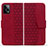 Coque Portefeuille Livre Cuir Etui Clapet HF1 pour Xiaomi Redmi Note 12 Explorer Rouge