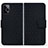 Coque Portefeuille Livre Cuir Etui Clapet HF1 pour Xiaomi Redmi Note 12 Pro+ Plus 5G Noir