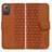 Coque Portefeuille Livre Cuir Etui Clapet HF1 pour Xiaomi Redmi Note 12S Marron